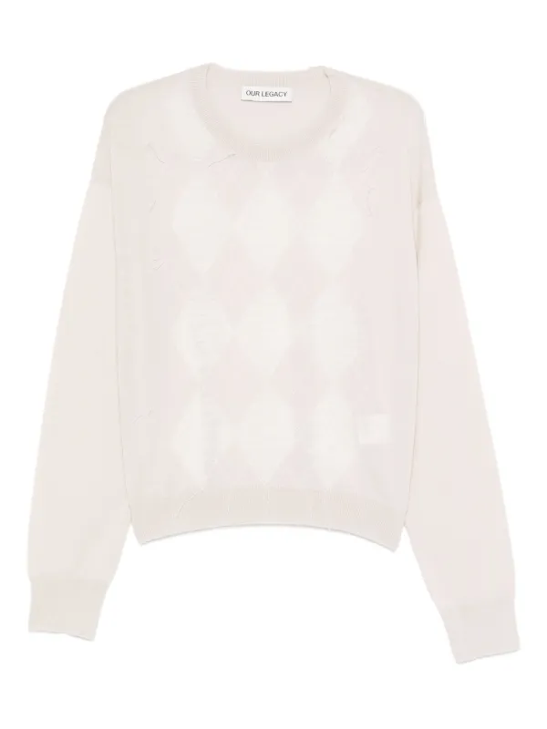 【最終価格】OUR LEGACY SONAR ラウンドネックニット OUR LEGACY Sonar セーター | ピンク | FARFETCH JP