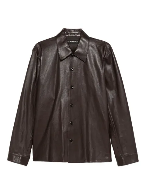 OUR LEGACY leather shirt jacket