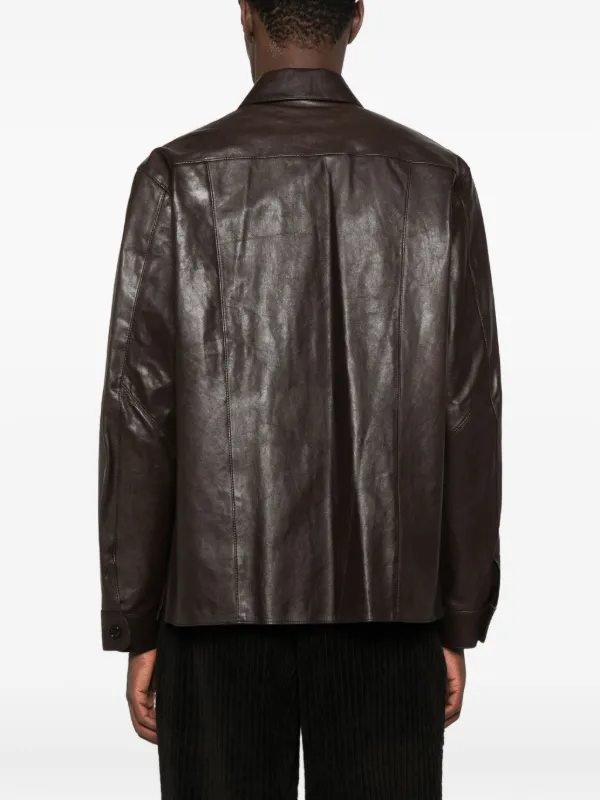 【名作/廃盤】OUR LEGACY スウェード レザー シャツ ジャケット 44 Our Legacy - Welding Shirt Worn Brown Lambskin
