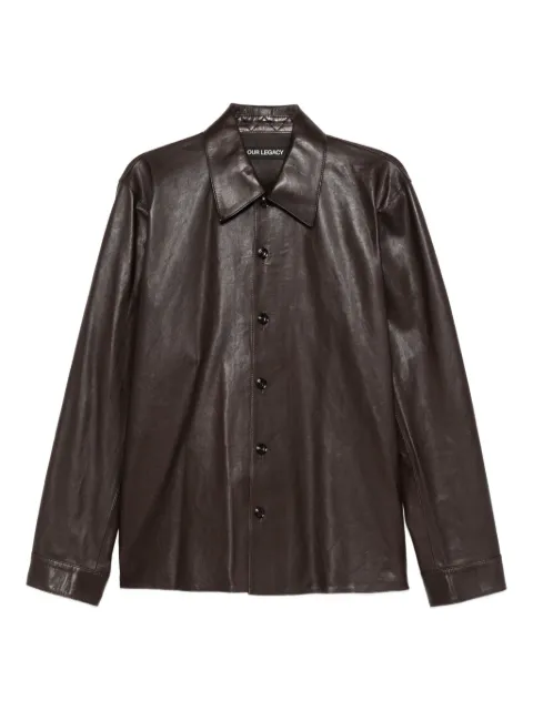 OUR LEGACY leather shirt jacket