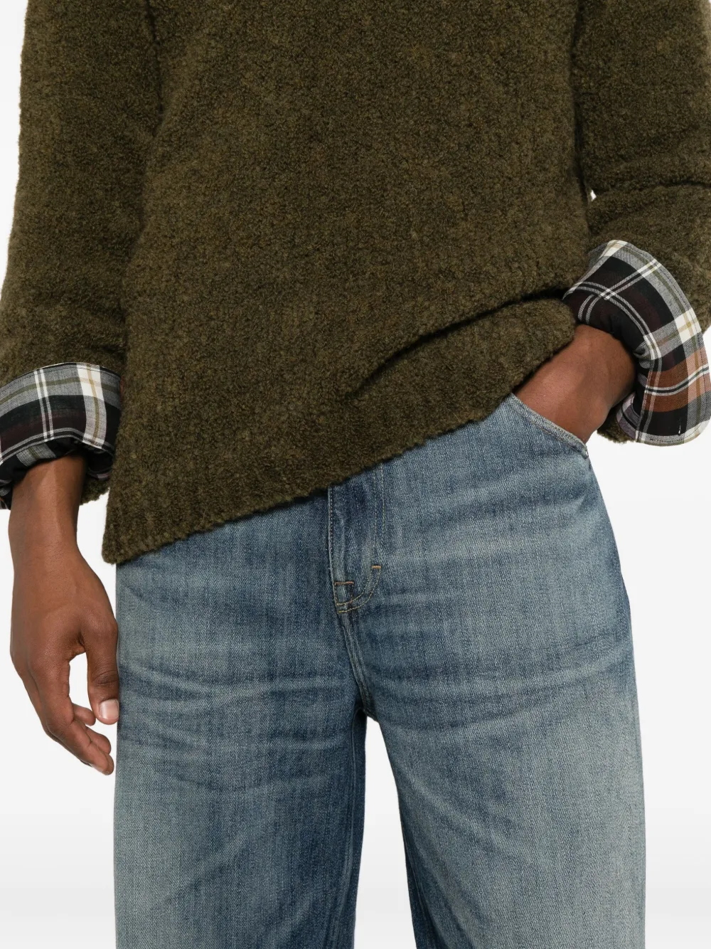 OUR LEGACY Vast Cut jeans met scheuren Blauw