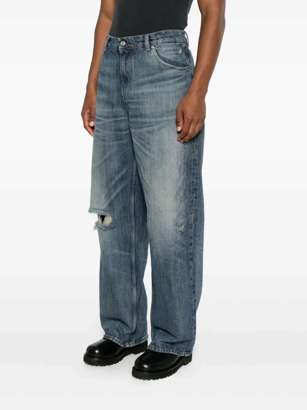 OUR LEGACY Vast Cut jeans met scheuren Blauw