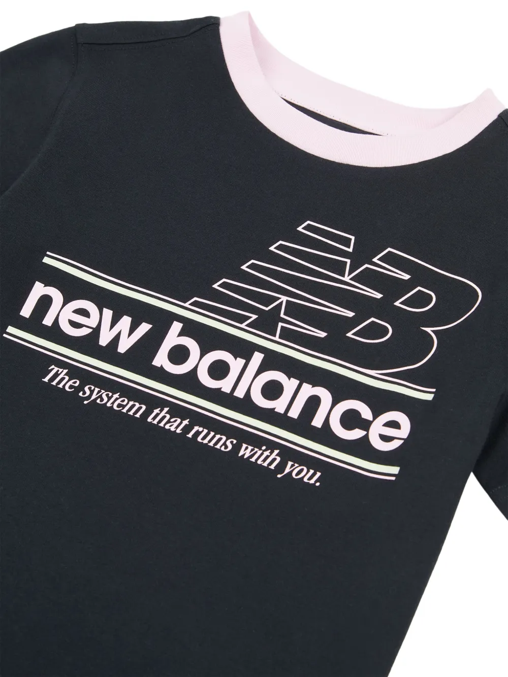 New Balance Kids T-shirt met logoprint Zwart