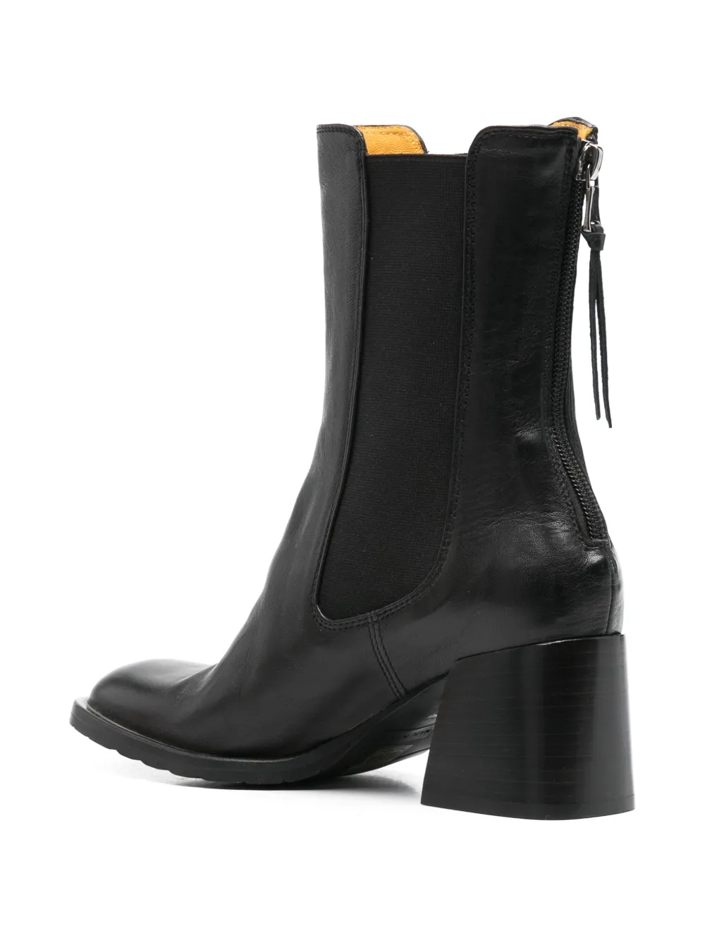 mara bini 60mm leather ankle boots Black