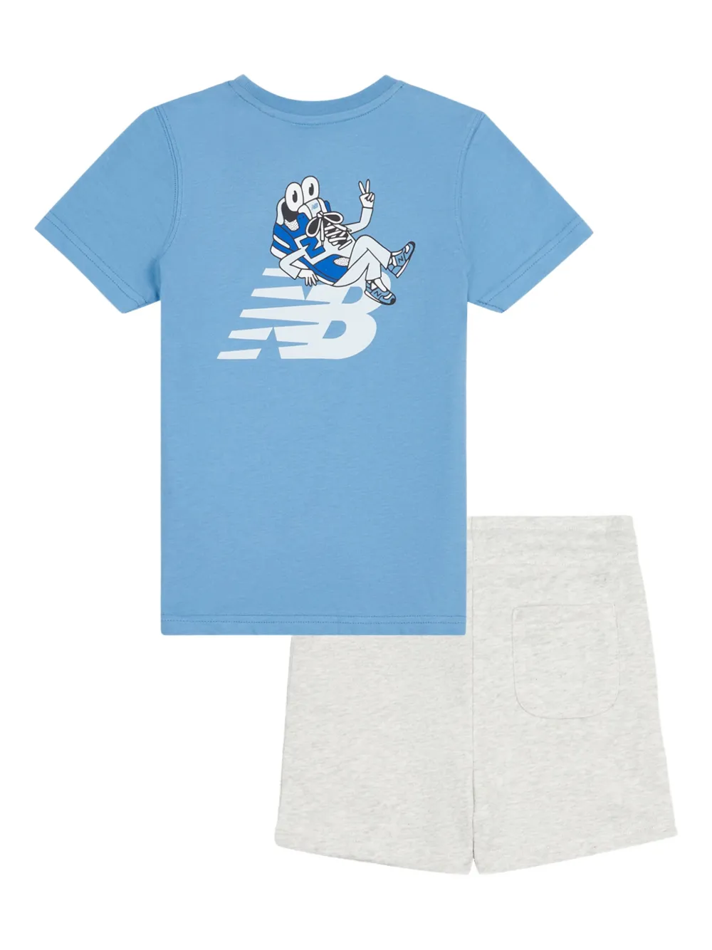 New Balance Kids T-shirt met logoprint Blauw