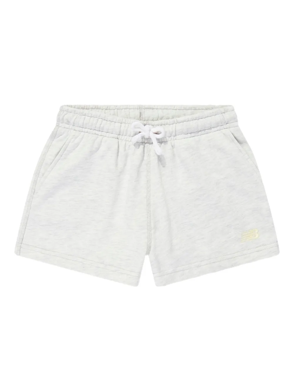 New Balance Kids Shorts met geborduurd logo Geel