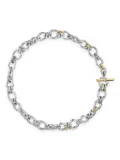 David Yurman 18K yellow gold and sterling silver DY Mercer® Petite Toggle Chain diamond necklace
