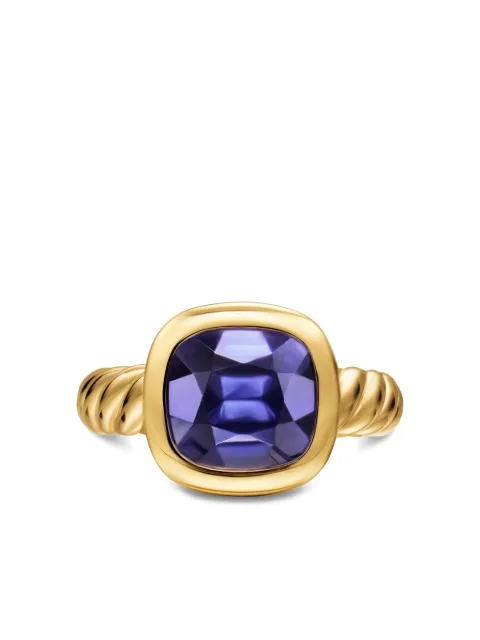 David Yurman 18K yellow gold DY Mercer® lolite ring