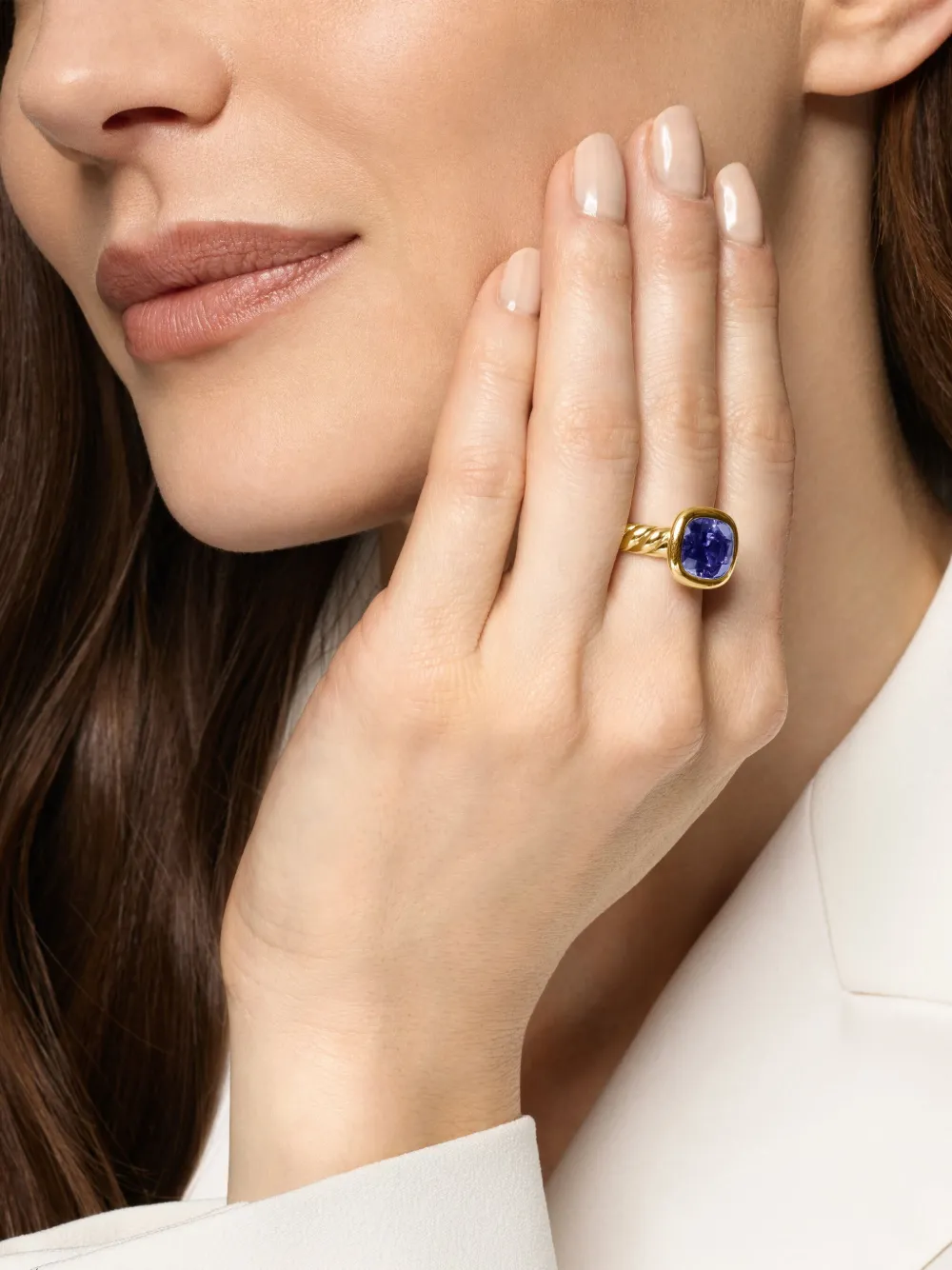 David Yurman 18K yellow gold DY Mercer® lolite ring | Image 2