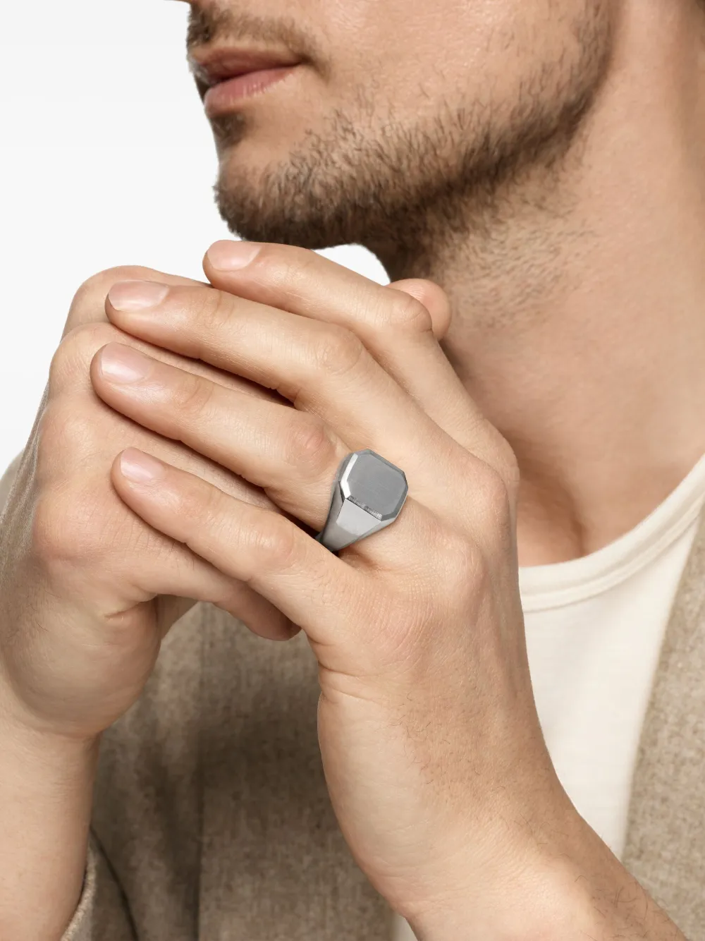 David Yurman خاتم‪Streamline®‬ فضة إسترليني بتصميم ختم | Image 2
