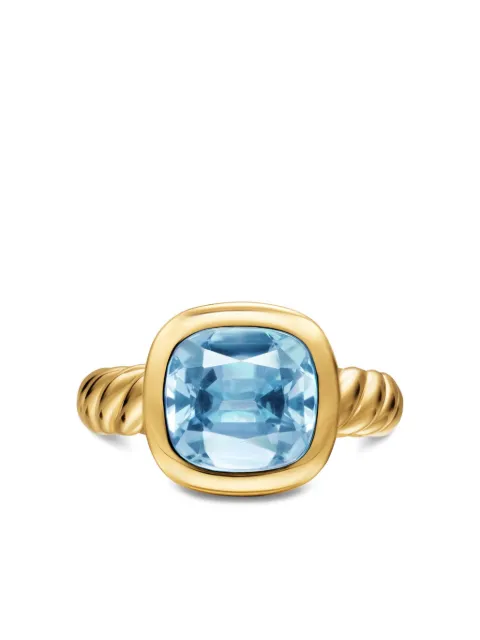 David Yurman 18K yellow gold DY Mercer® topaz ring