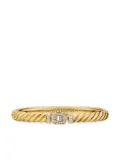 David Yurman 18K yellow gold Sculpted Cable Buckle diamond bracelet