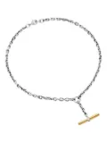David Yurman 18K yellow gold and sterling silver DY Mercer® Petite Toggle Chain diamond necklace