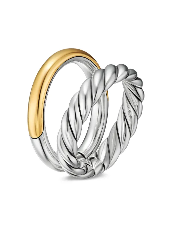 David Yurman 18K Yellow Gold And Sterling Silver DY Mercer