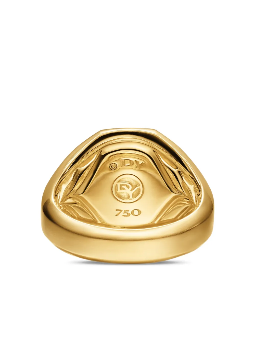 David Yurman 18k Yellow Gold Streamline® Signet Lapis Lazuli Ring In Gold