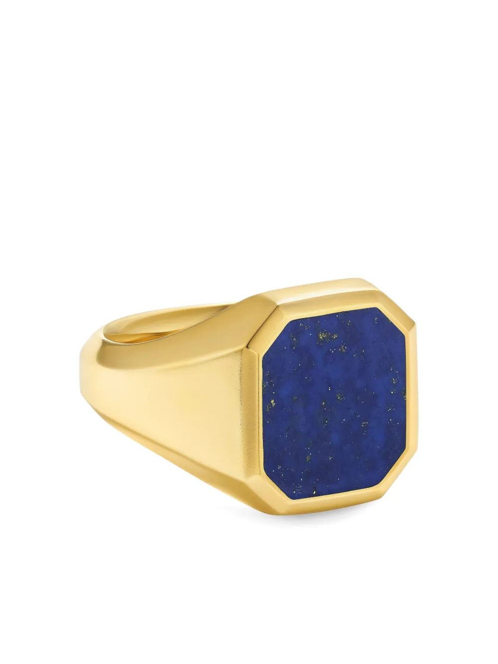 David Yurman 18k Yellow Gold Streamline® Signet Lapis Lazuli Ring In Gold