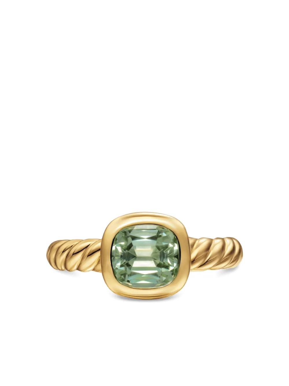 David Yurman 18k Yellow Gold Dy Mercer® Prasiolite Ring In Gold