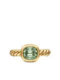 David Yurman 18K yellow gold DY Mercer® prasiolite ring
