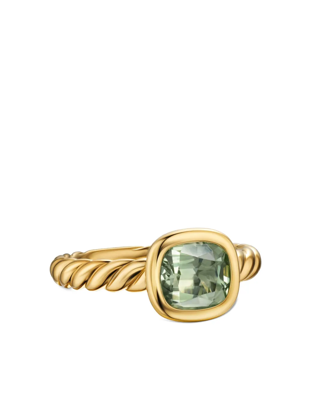 David Yurman 18k Yellow Gold Dy Mercer® Prasiolite Ring In Gold