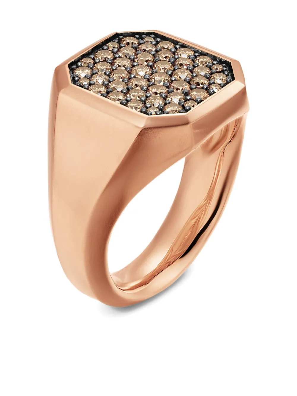 David Yurman 18k Rose Gold Streamline® Signet Ring In Pink