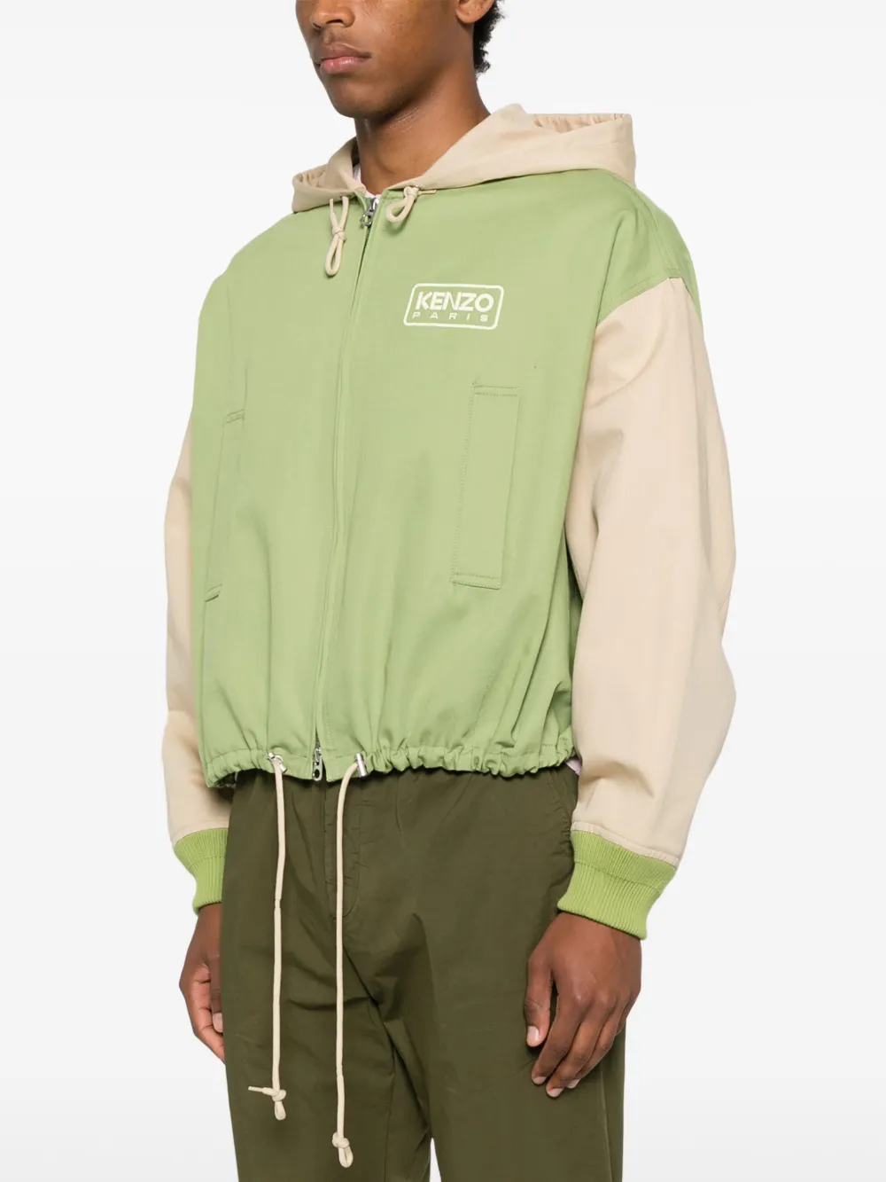 Kenzo Jack van katoenblend Groen