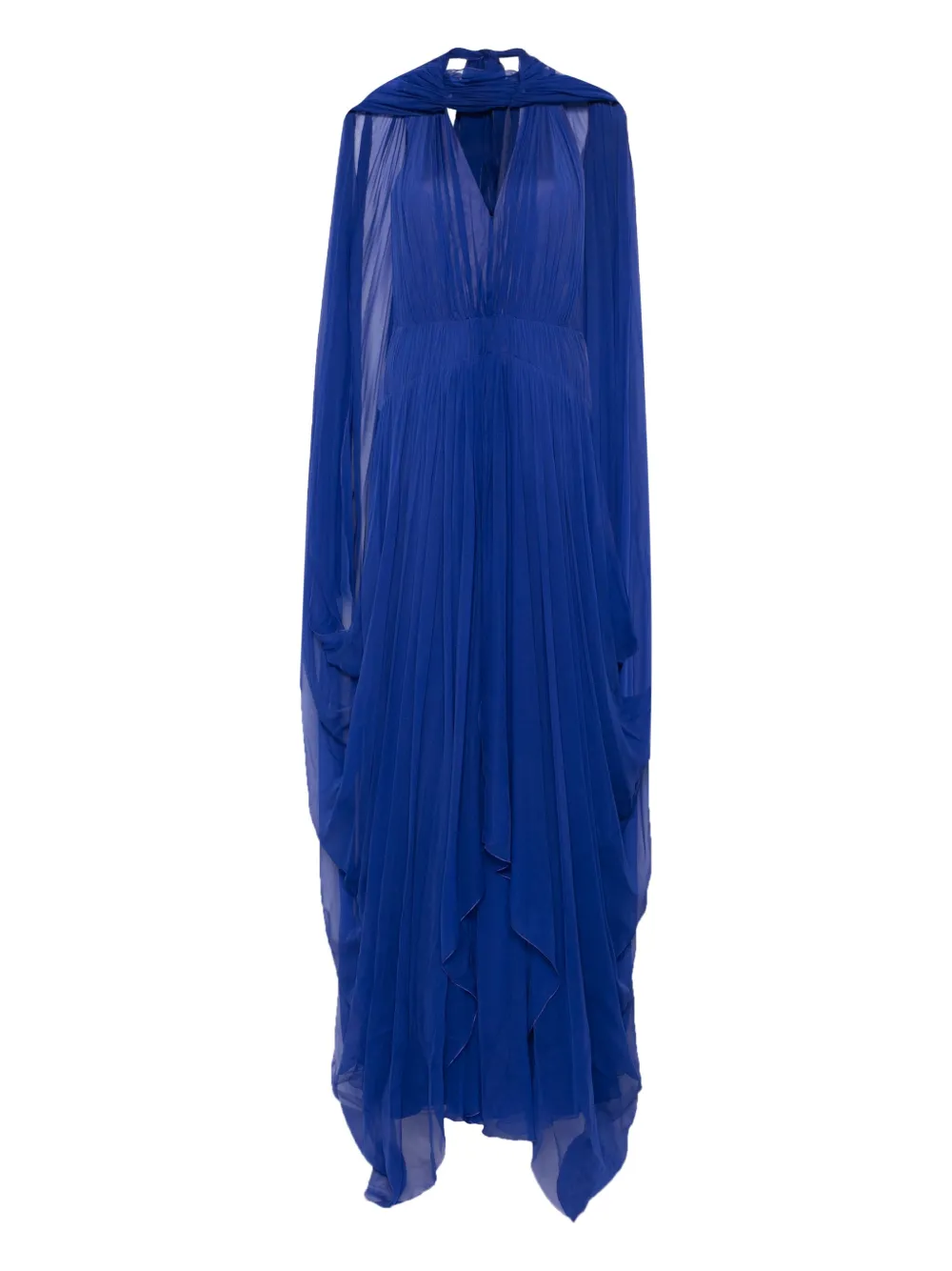 Alberta Ferretti Maxi-jurk met cape Blauw