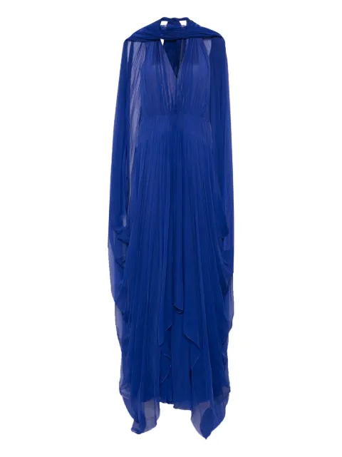Alberta Ferretti vestido largo con detalle de capa