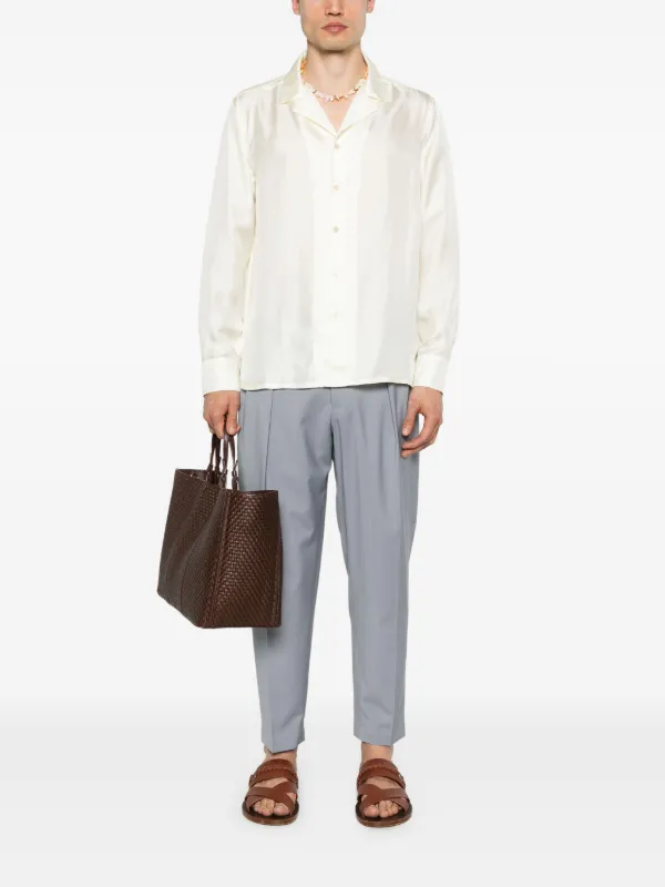 新品未使用 ALESSANDRO GHERARDI クレリックシャツ 38サイズ Alessandro Gherardi Silk Shirt | Yellow | FARFETCH