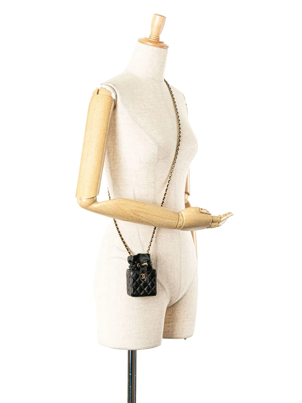 VINTAGE●CHANEL●ドローストリングバケットバッグ カーフスキン CHANEL Pre-Owned 2021 ミニ マトラッセ カーフスキン ドロー