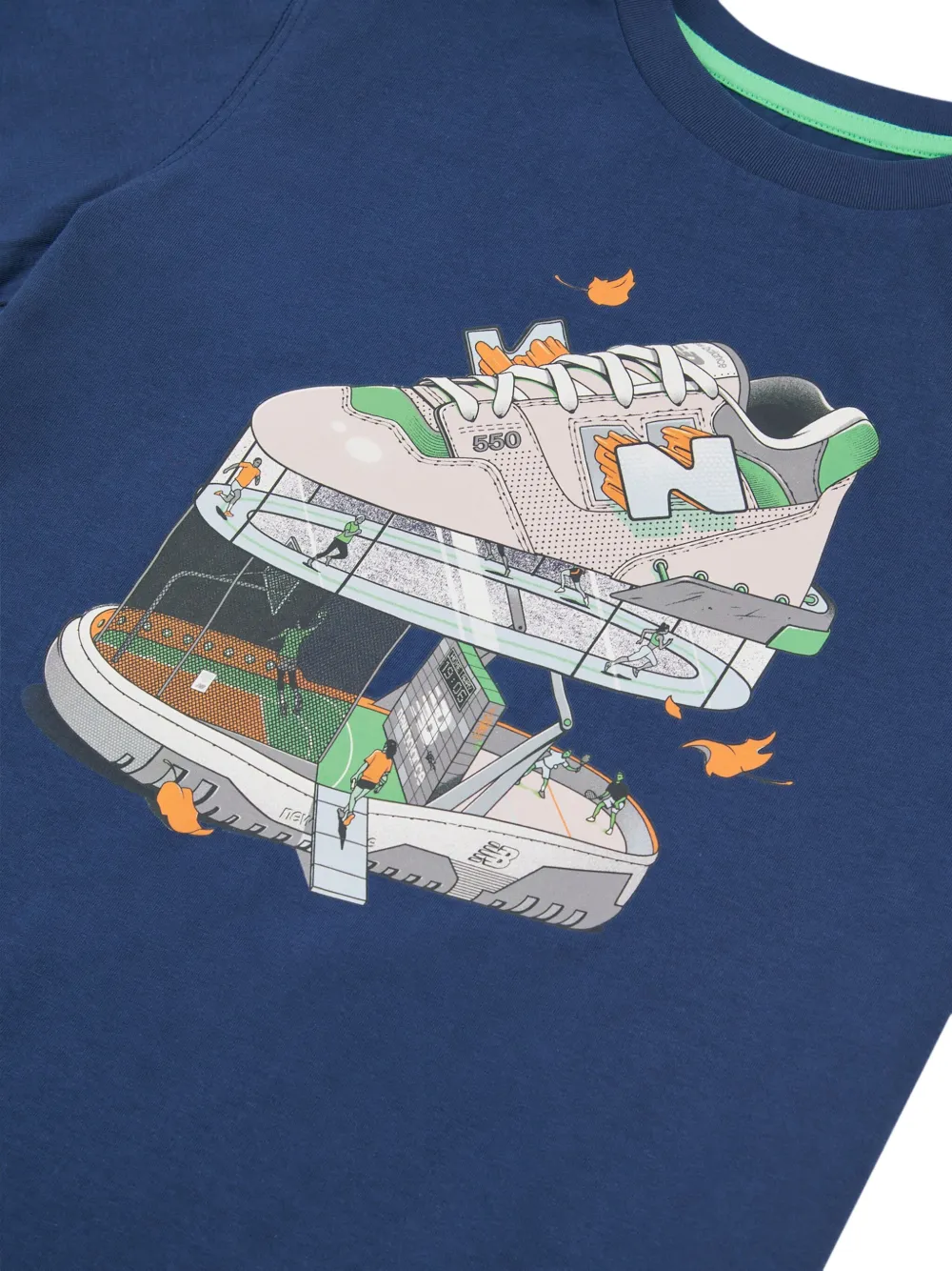 New Balance Kids T-shirt met print Blauw