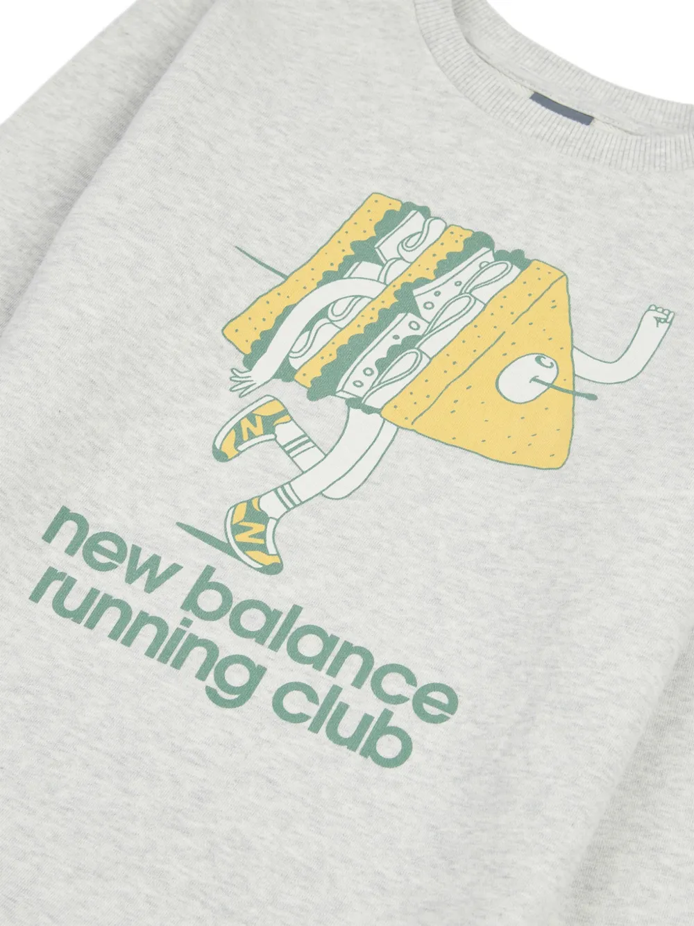 New Balance Kids Sweater met logoprint Grijs