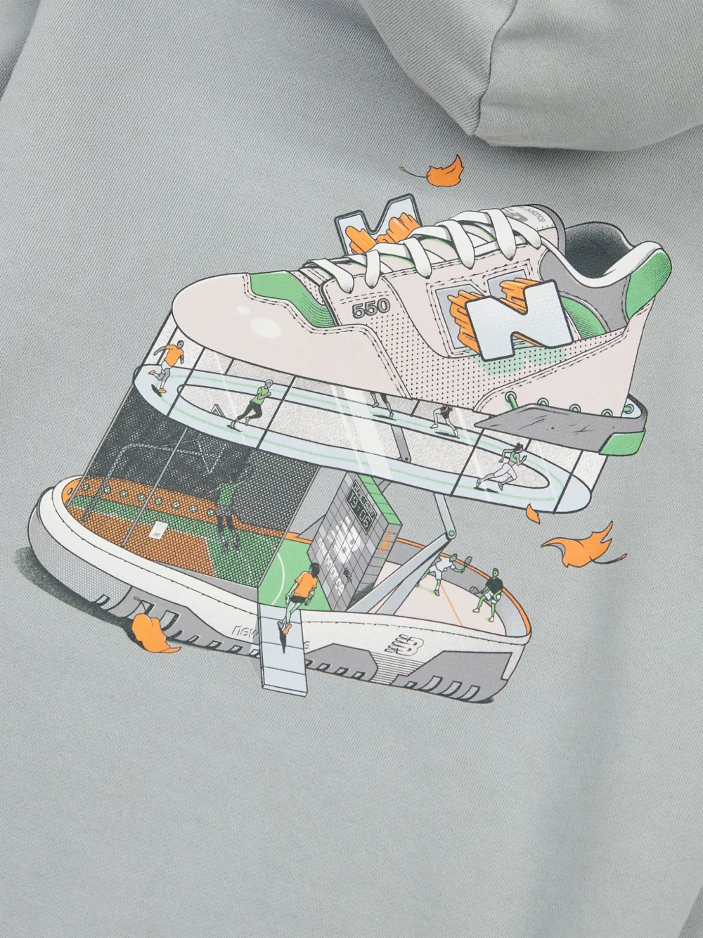 New Balance Kids Hoodie met print Grijs
