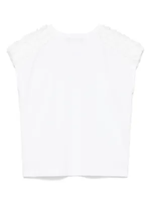 Tシャツ・カットソー FABIANA FILIPPI TOP (TPD265F302L222) Fabiana Filippi bead-embellished T-shirt | White | FARFETCH