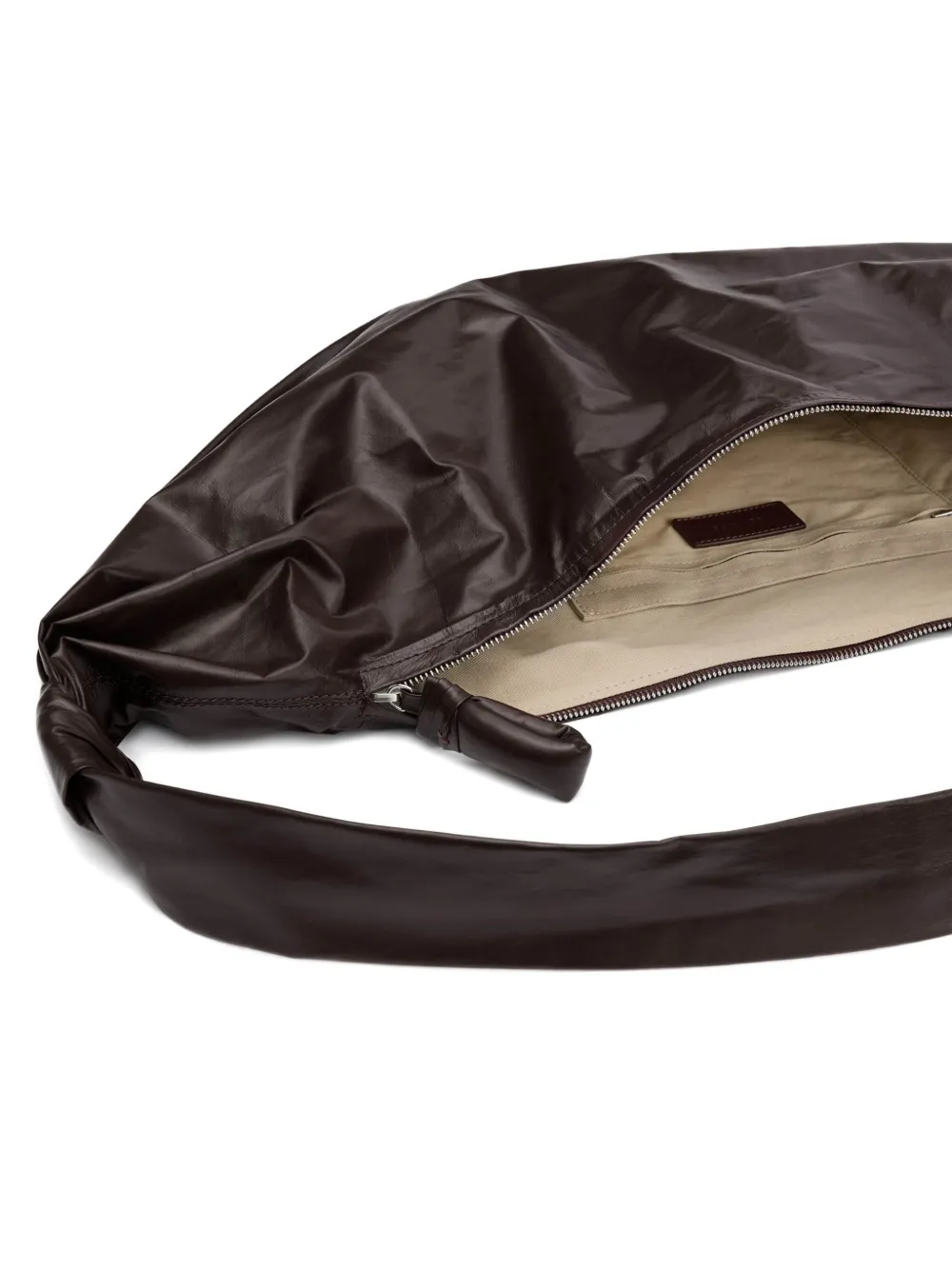 LEMAIRE Grote Soft Croissant schoudertas Bruin