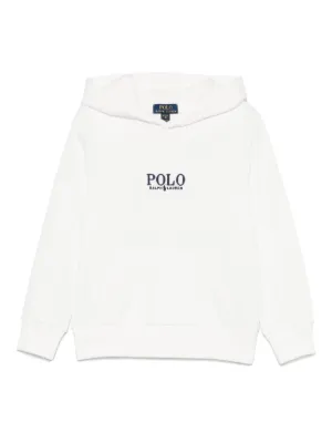 POLO RALPH LAUREN KIDS Big Pony zip-up Hoodie | White | FARFETCH