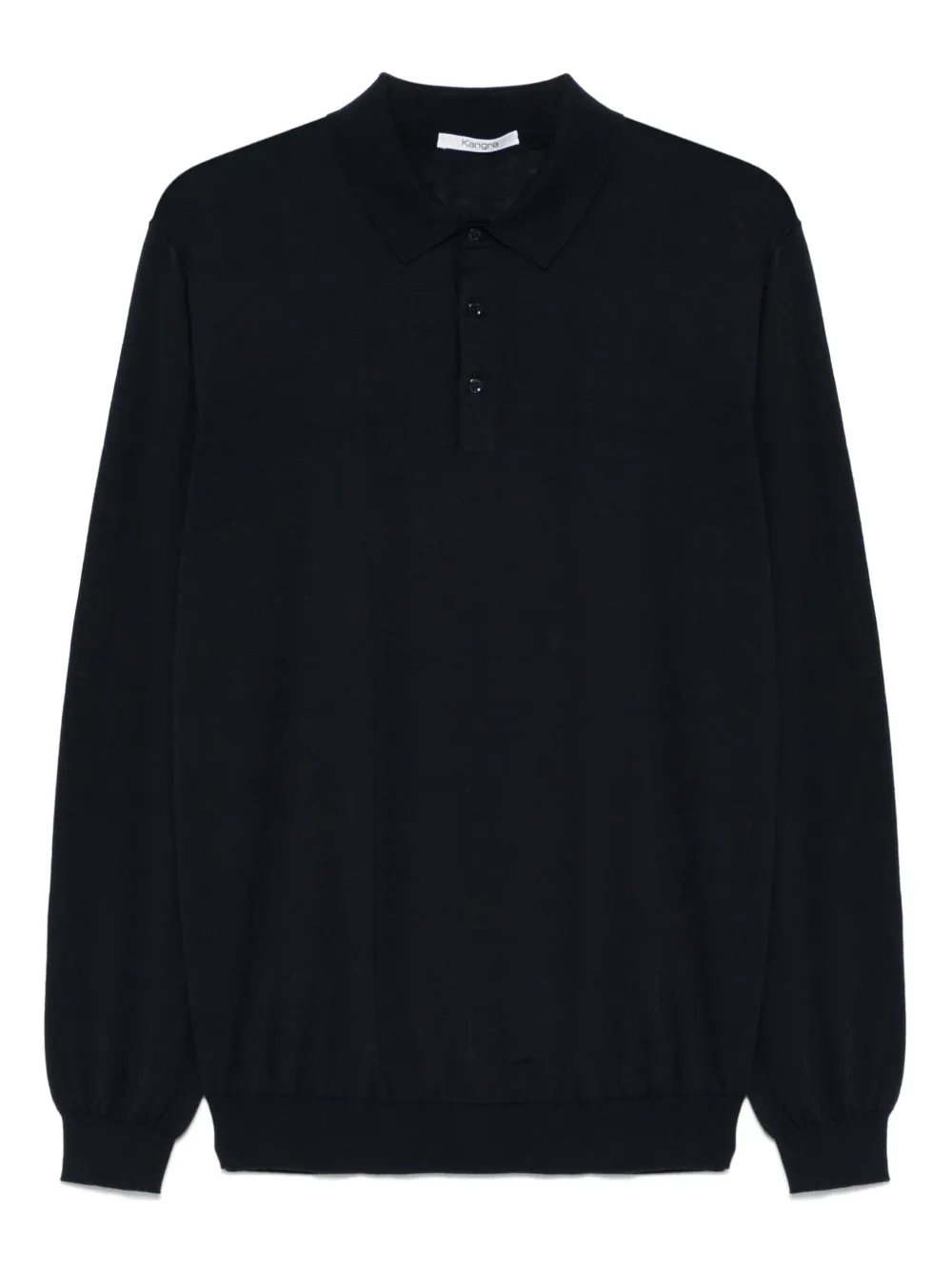 Kangra fine-knit polo shirt | Blue | Image 1