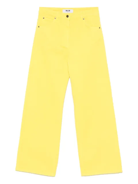 MSGM logo-embroidered jeans