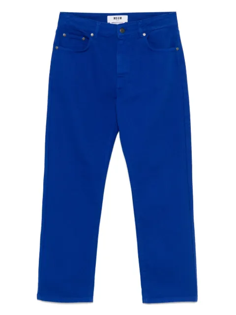 MSGM logo-embroidered jeans