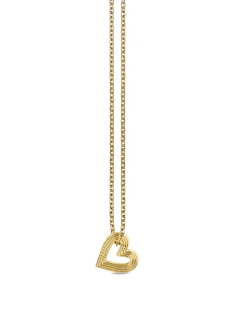 Sydney Evan 14K yellow gold Fluted Heart necklace