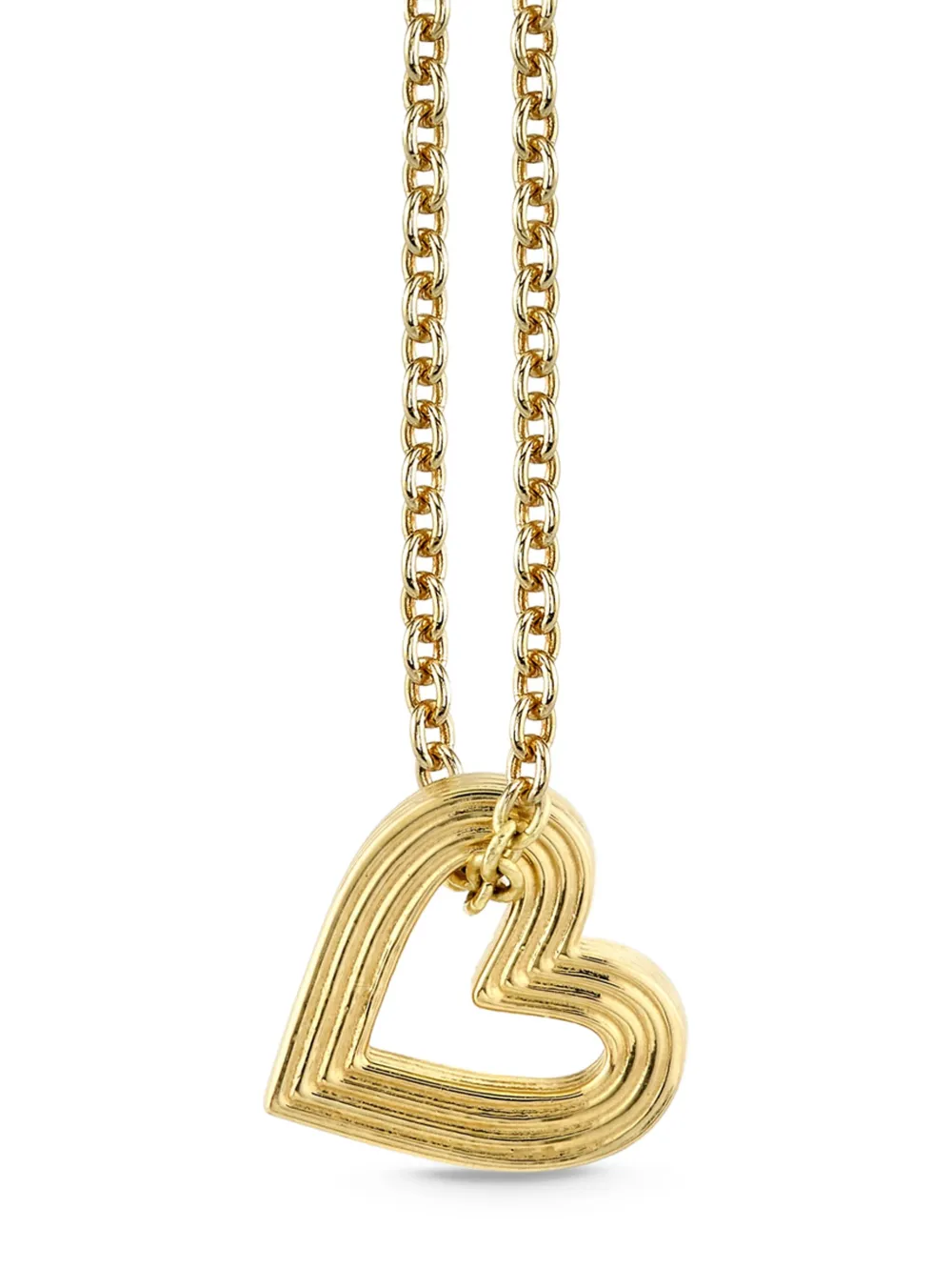 Sydney Evan 14K yellow gold Fluted Heart necklace | Fine Jewellery | Image 2