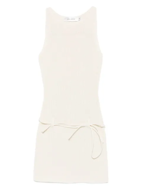 Aya Muse Zeal belted ribbed mini dress