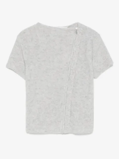 Aya Muse zip-up knitted T-shirt