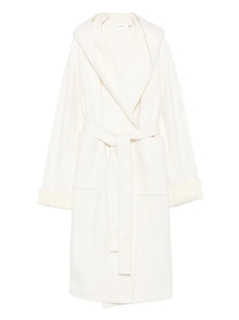 Aya Muse hooded knitted-cuff coat