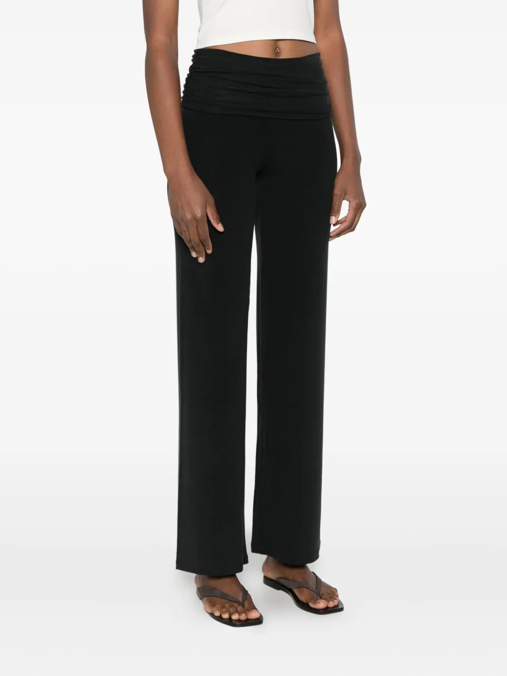 Aya Muse Broek met ruches Blauw