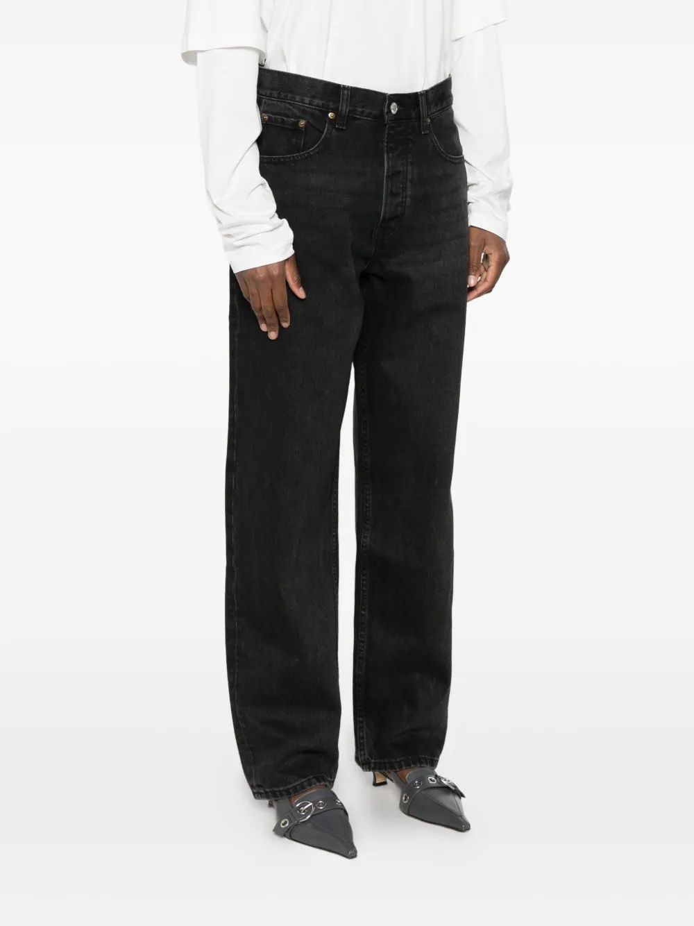  Aya Muse Wide-leg Jeans - Black 