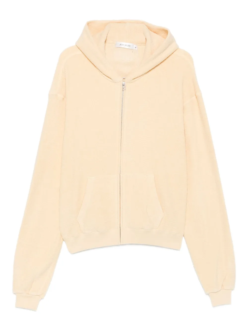Aya Muse zip-up cotton hoodie | Yellow | Image 1