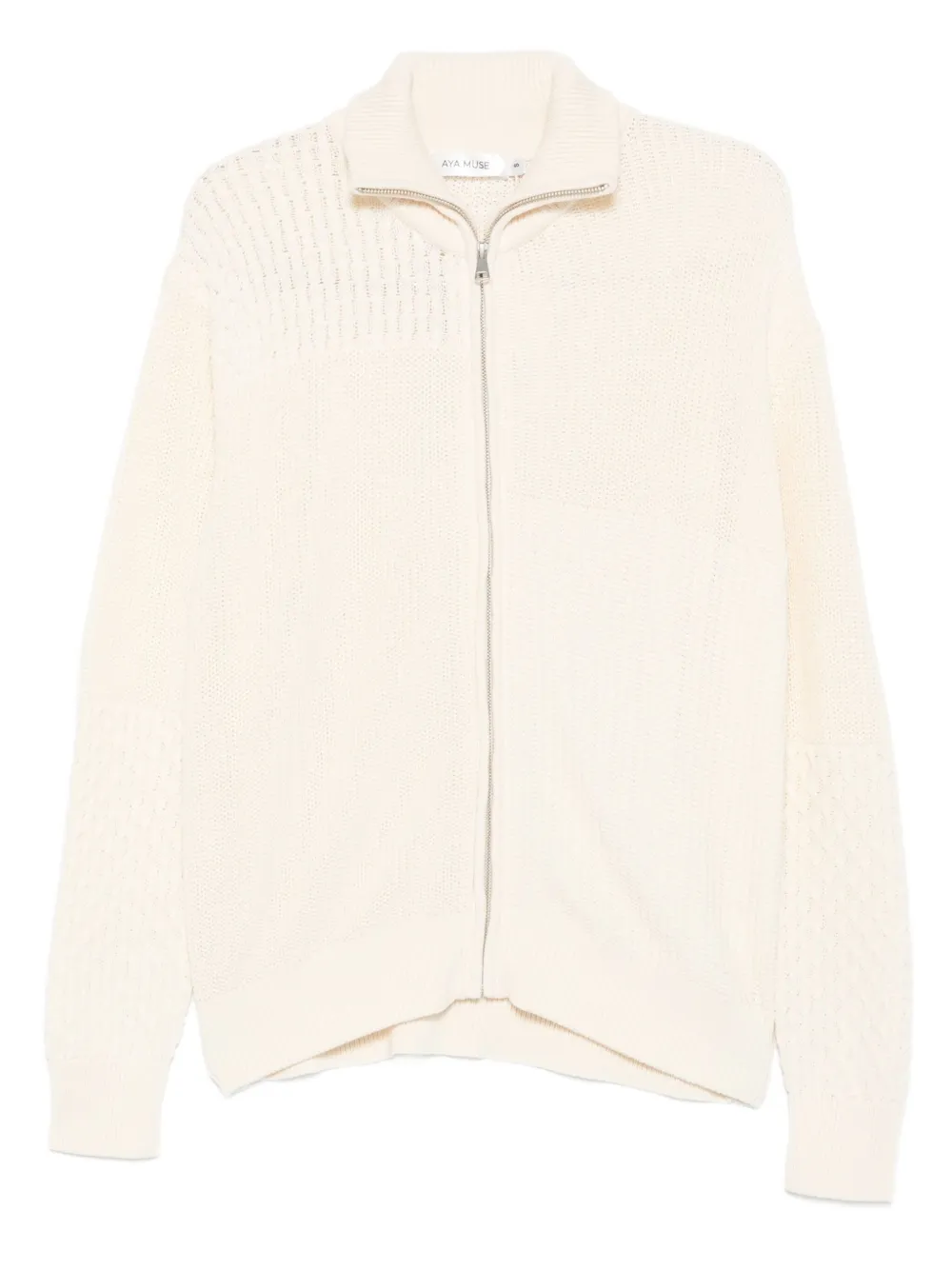 Aya Muse patterned-jacquard cardigan | Neutrals | Image 1