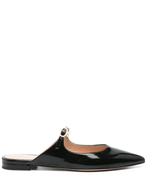 Gianvito Rossi patent-leather mules