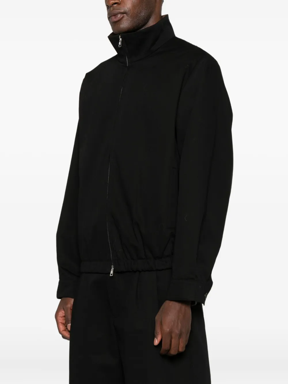 Our Legacy Mens Tasteful Black Casino High-neck Cotton-twill Jacket In Black