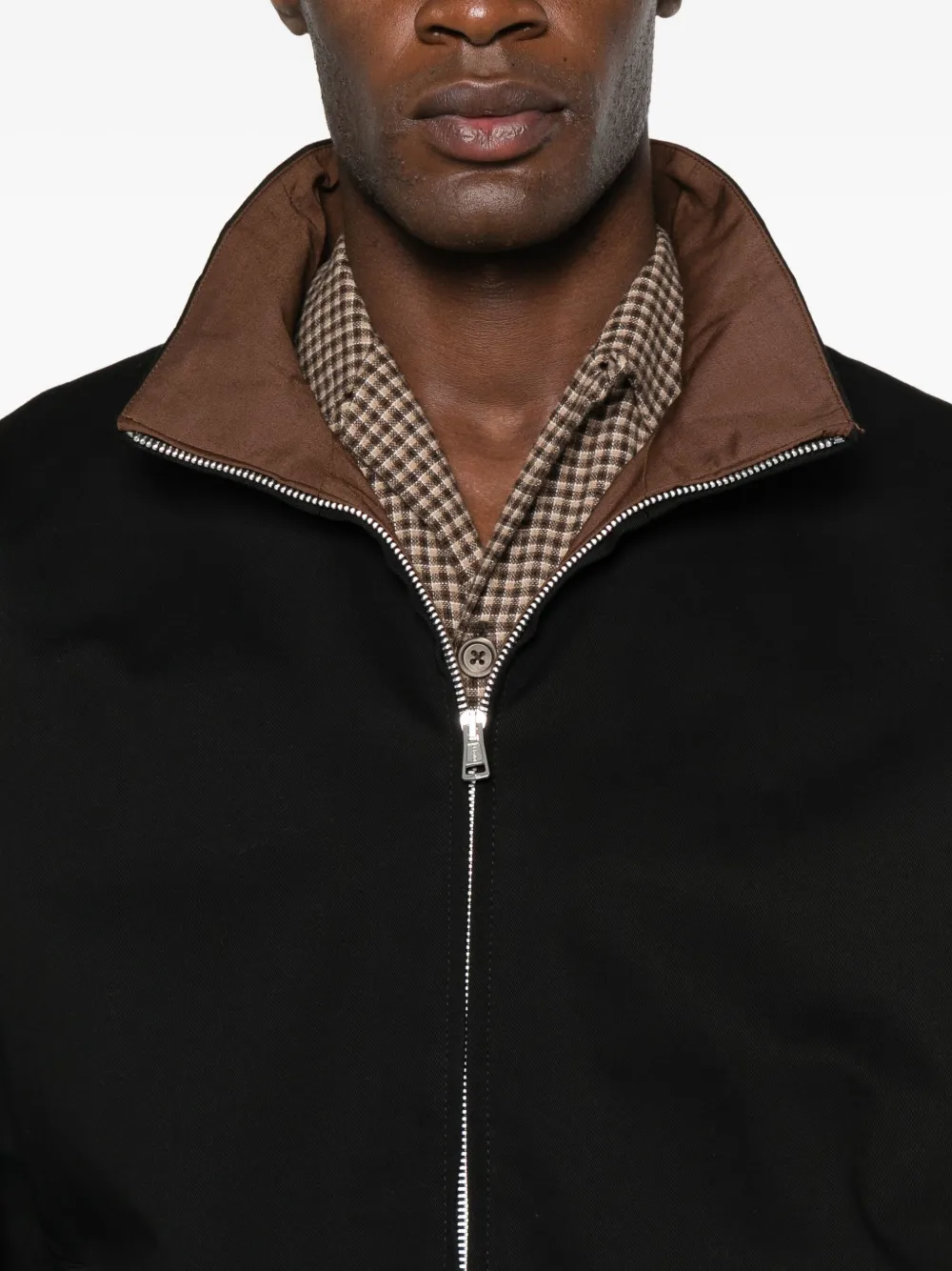 Our Legacy Mens Tasteful Black Casino High-neck Cotton-twill Jacket In Black